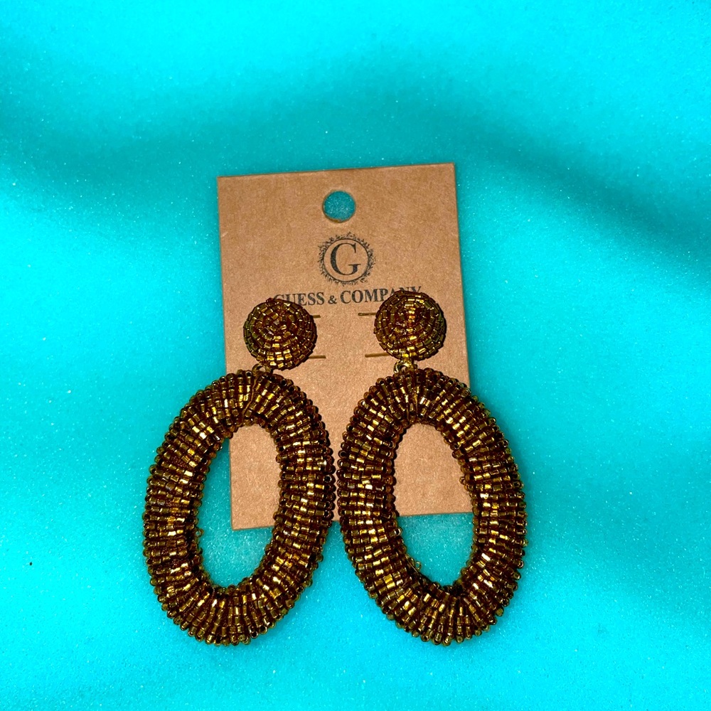 Bronze Beaded Earrings